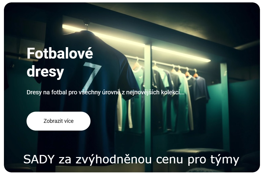 SADA dresů a trenek na fotbal, komplety pro týmy fotbalové dresy a kraťasy za zvýhodněnou cenu